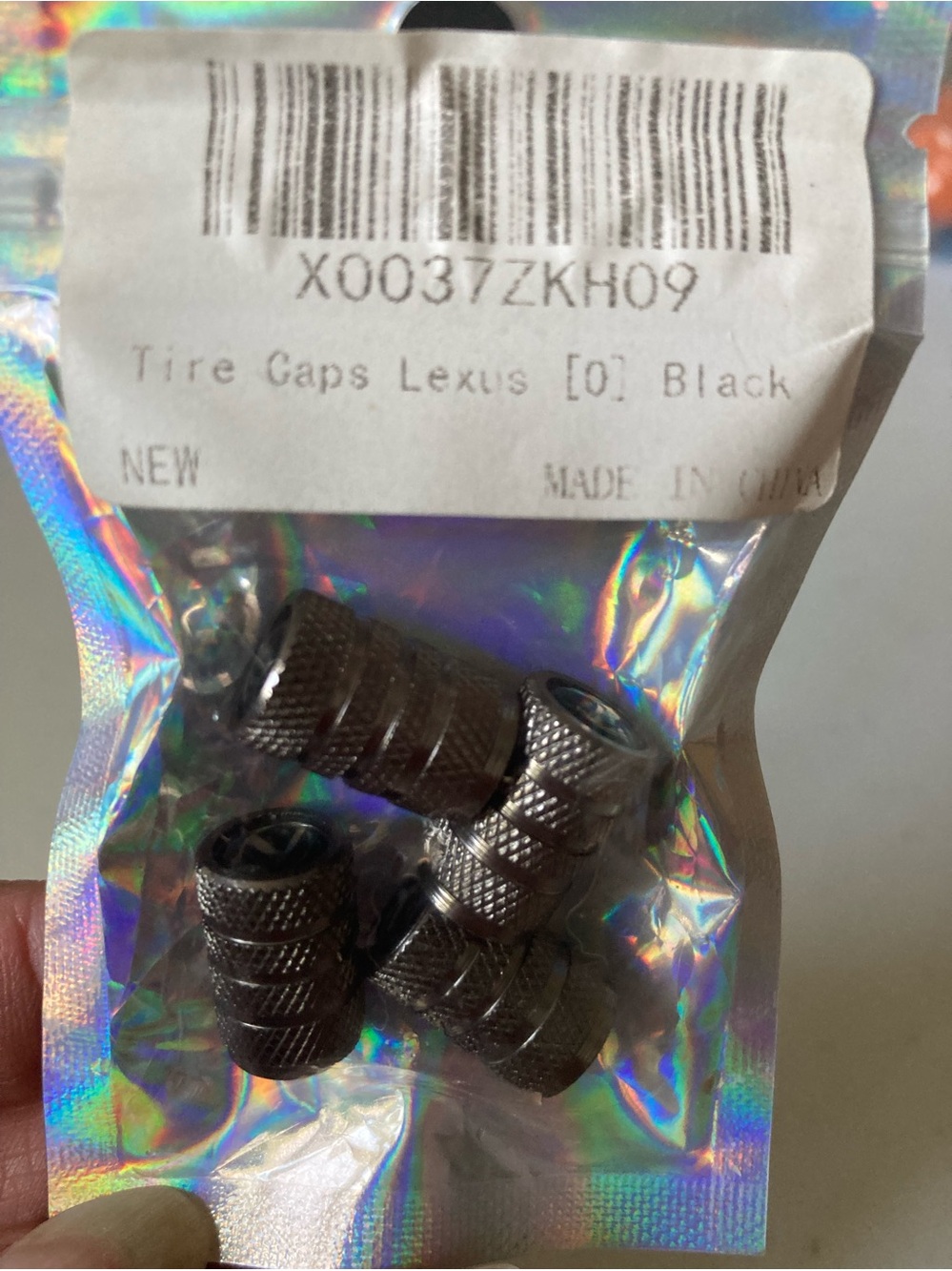 Lexus Tire Valve Caps - Black New Set of 4